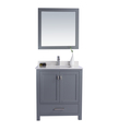 Laviva Wilson 30, Grey Cabinet & White Quartz Countertop 313ANG-30G-WQ